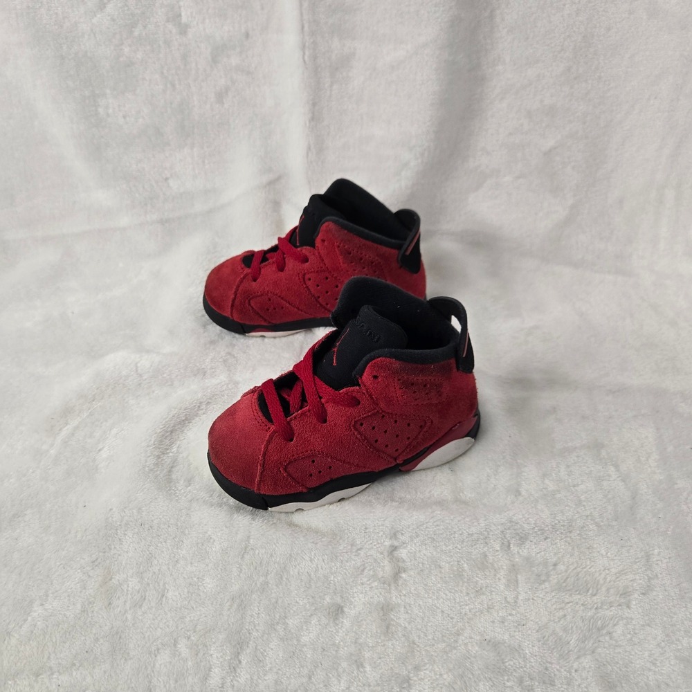 Jordan 6 Retro Toro Bravo Toddler Sneakers Varsity Red Black DV3606-600 6C - Picture 9 of 13
